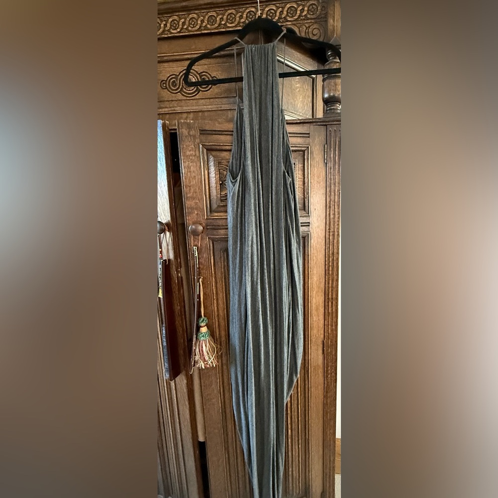 Elegant Gray Maxi Dress